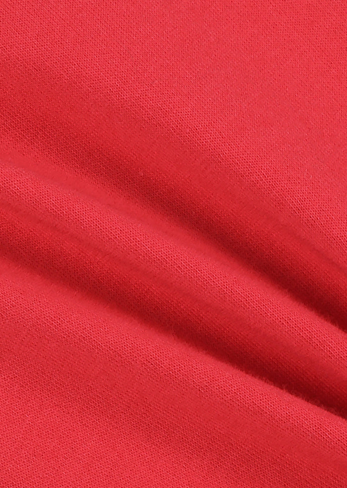 Amomento Mock Neck T-Shirt - Red