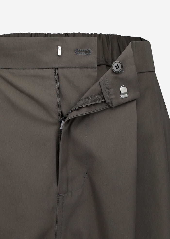 Amomento Two Tuck Wide Shorts - Brown