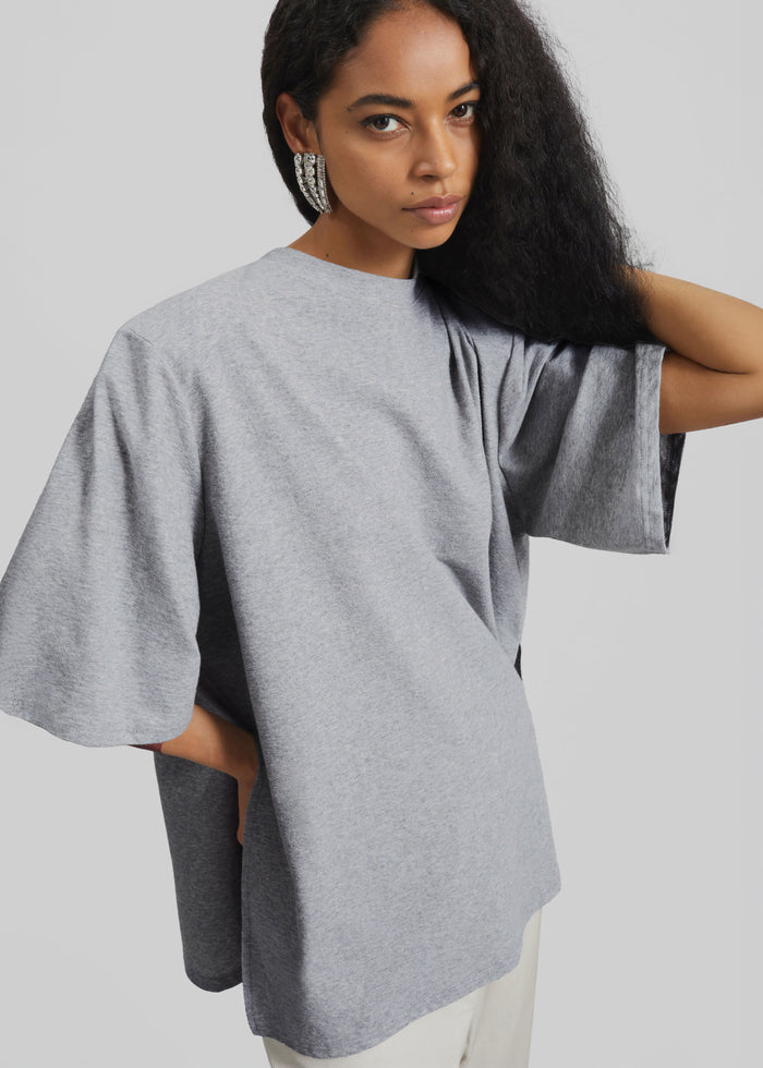 Anira Padded T-Shirt - Grey Melange