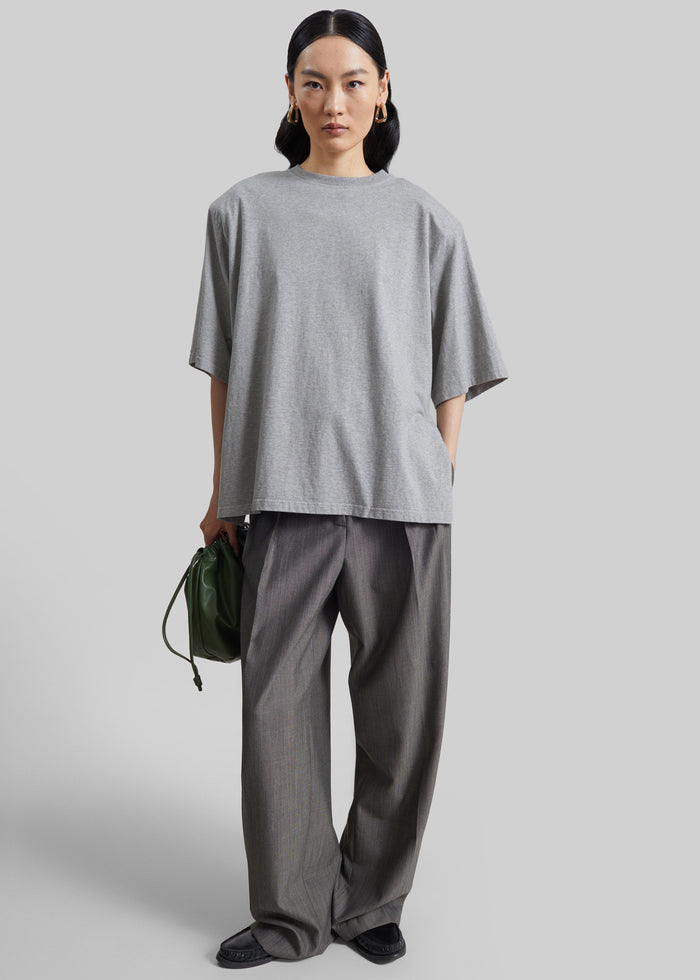 Anira Padded T-Shirt - Grey Melange