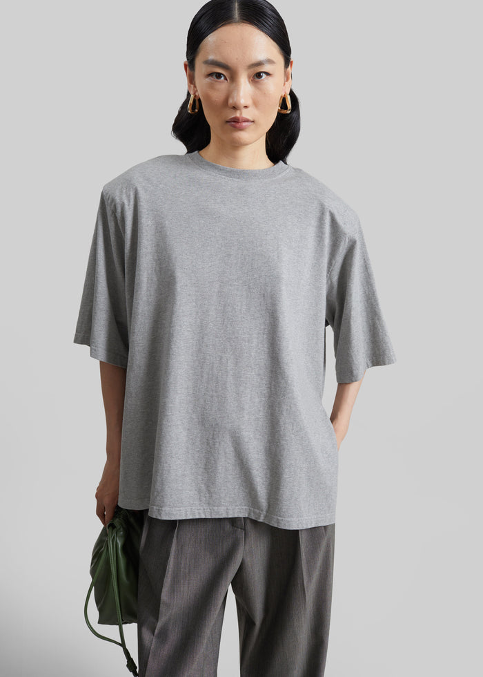 Anira Padded T-Shirt - Grey Melange