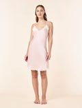 Annabelle Satin Lace Mini Slip Nightgown