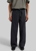 Antheor Drawstring Wide Leg Pants - Charcoal