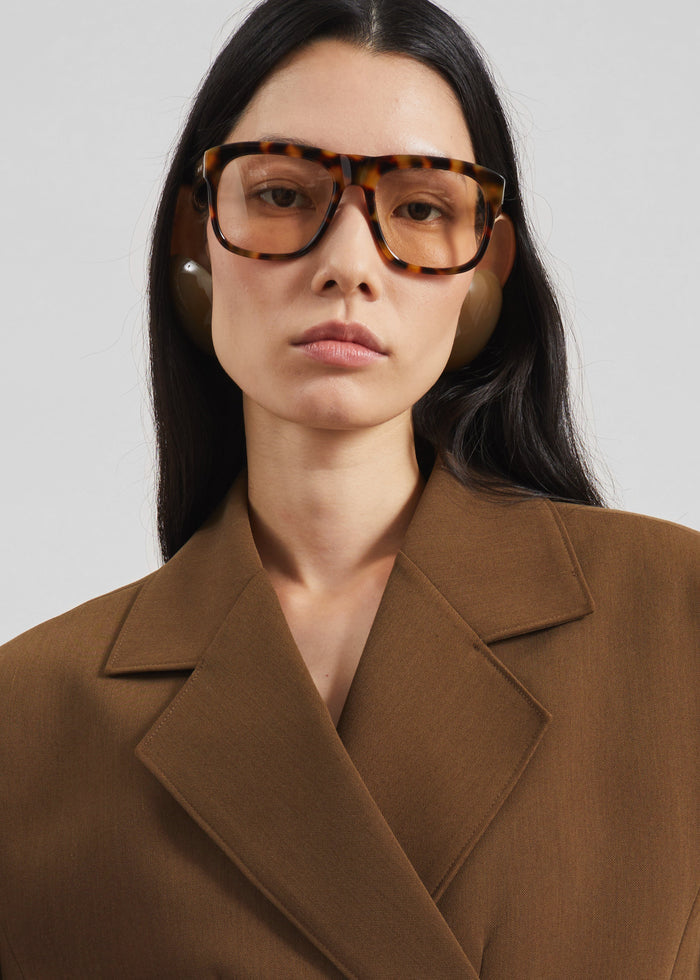 Antwerp Wrap Blazer - Brown