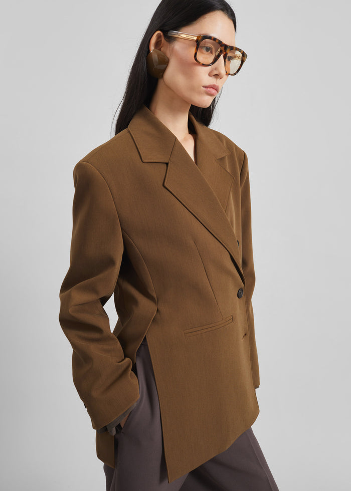 Antwerp Wrap Blazer - Brown