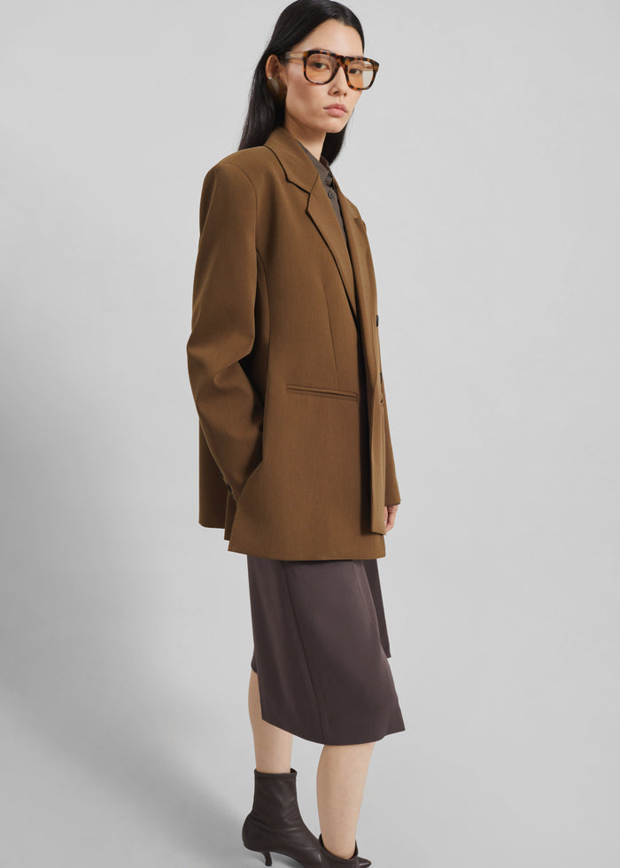 Antwerp Wrap Blazer - Brown