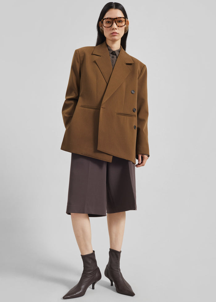 Antwerp Wrap Blazer - Brown