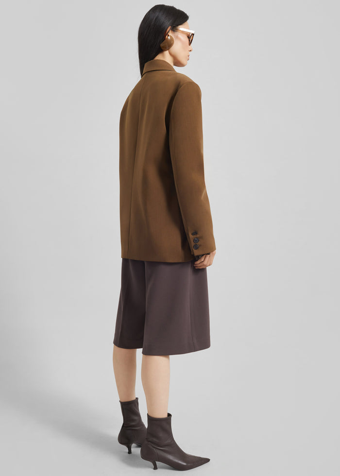 Antwerp Wrap Blazer - Brown