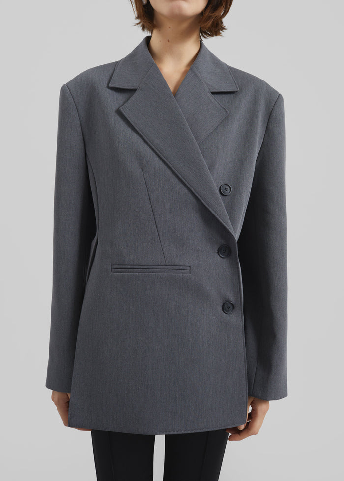 Antwerp Wrap Blazer - Grey