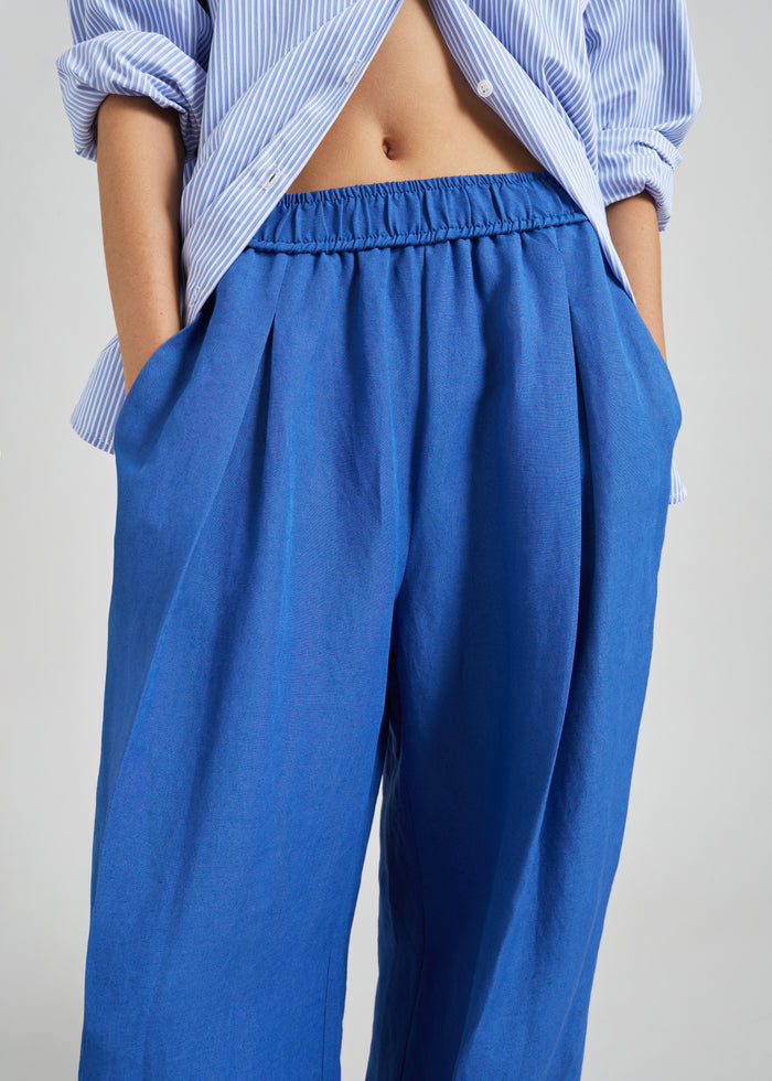 Anzio Wide Leg Pants - Cobalt
