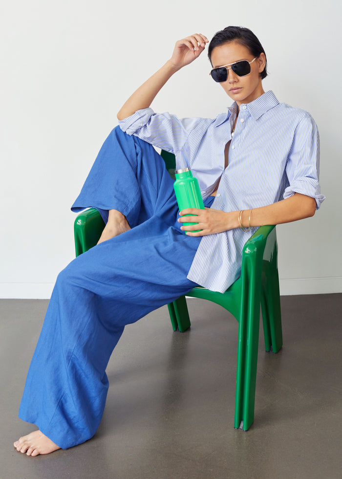 Anzio Wide Leg Pants - Cobalt