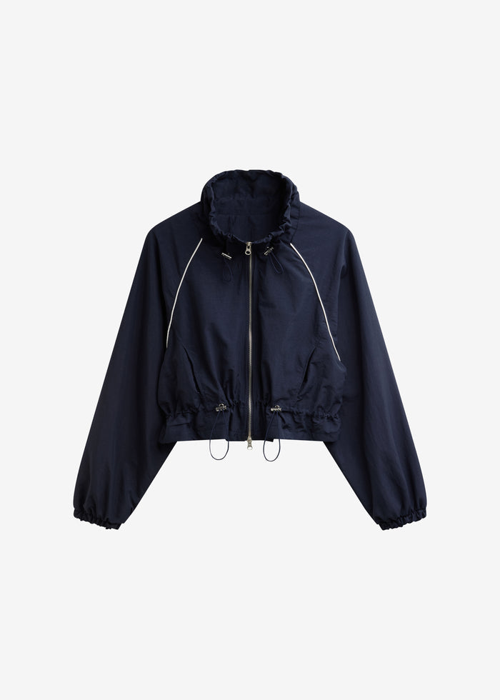 Arizona Drawstring Track Jacket - Navy