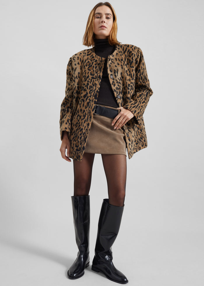 Arosa Belted Mini Skirt - Beige
