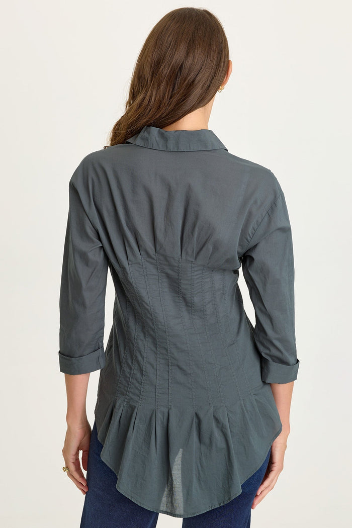 Wearables Ashlan Voile Sharkbite Blouse