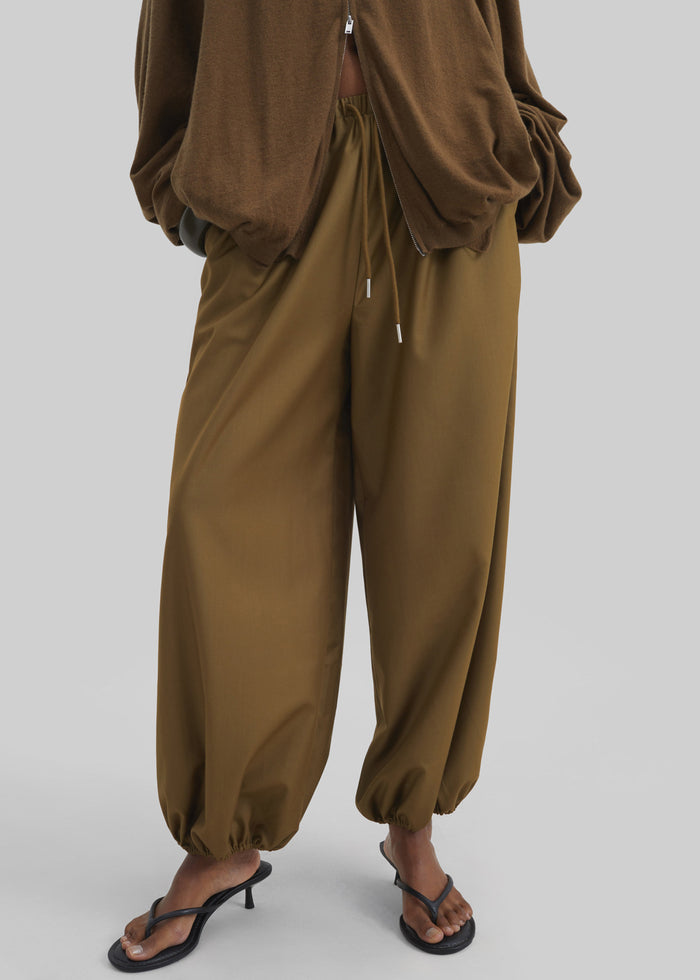 Aubray Balloon Pants - Olive Brown