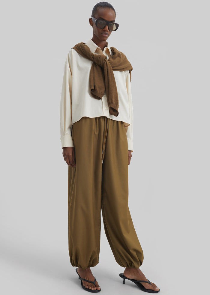 Aubray Balloon Pants - Olive Brown