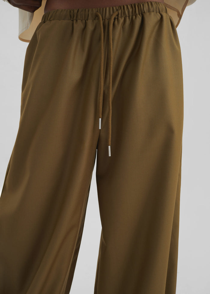 Aubray Balloon Pants - Olive Brown