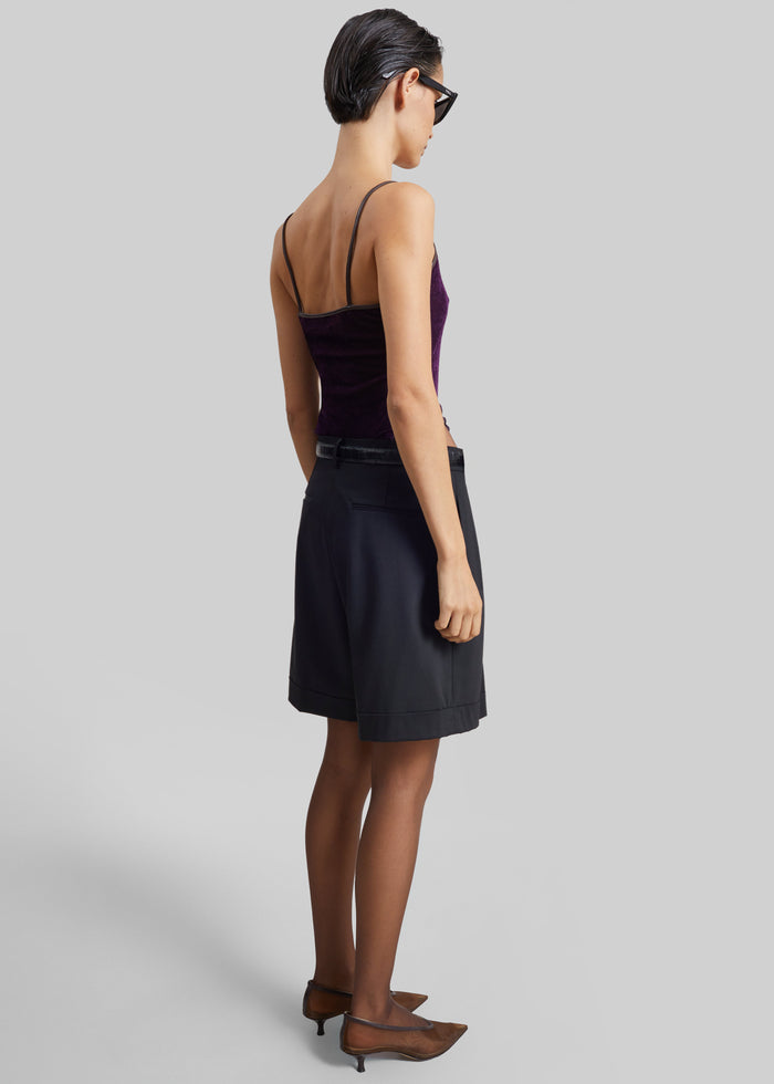 Aura Lace Trim Bodysuit - Dark Plum