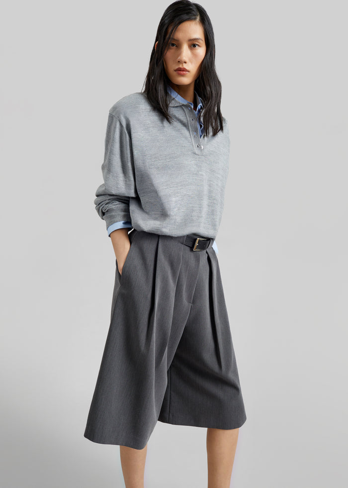 Avallon Padded Knit Polo - Grey