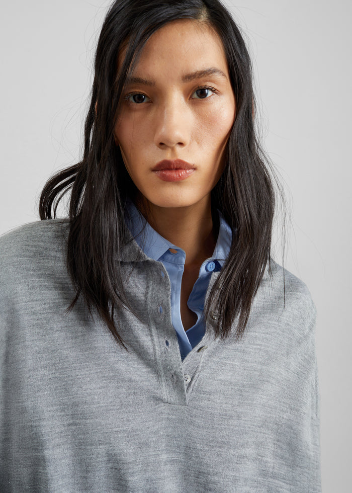 Avallon Padded Knit Polo - Grey