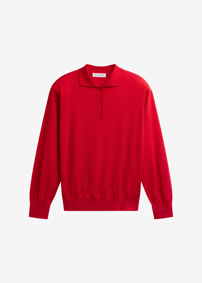 Avallon Padded Knit Polo - Red