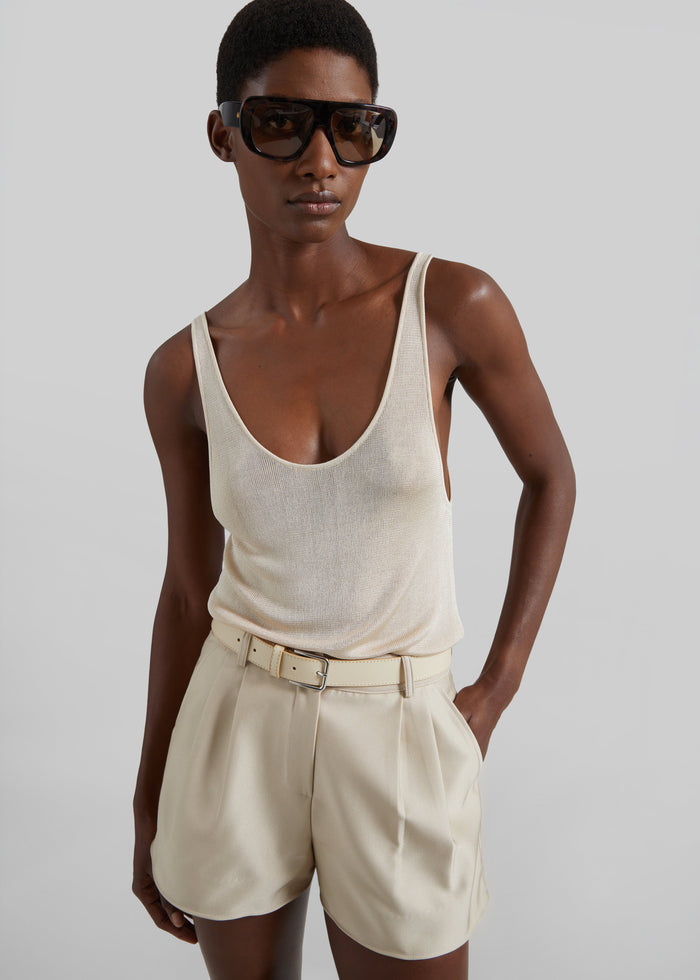 Avanca Wired Mini Shorts - Beige