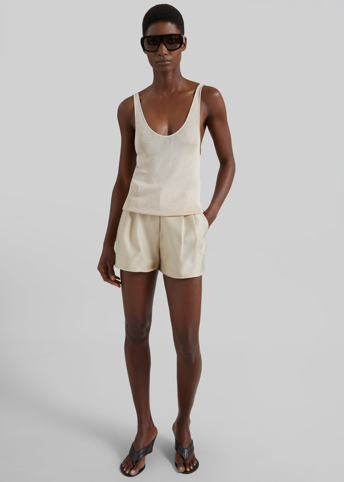 Avanca Wired Mini Shorts - Beige