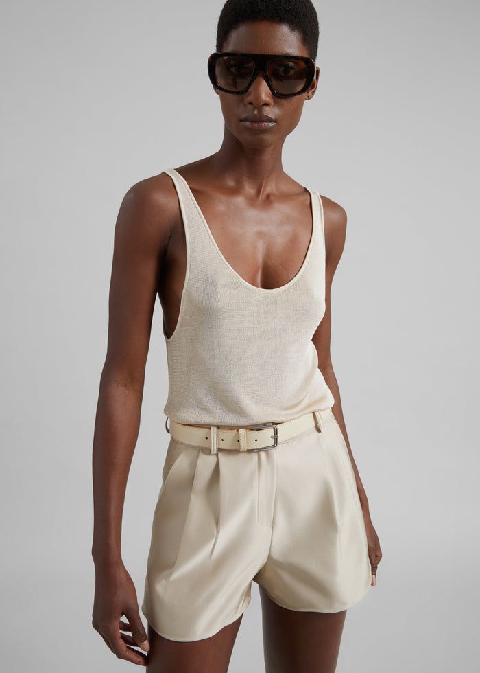 Avanca Wired Mini Shorts - Beige