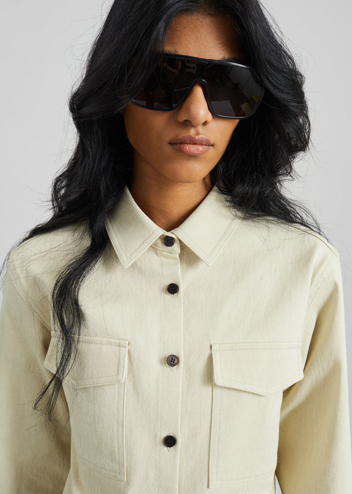 Aversa Tailored Overshirt - Light Beige