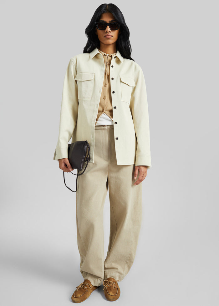 Aversa Tailored Overshirt - Light Beige