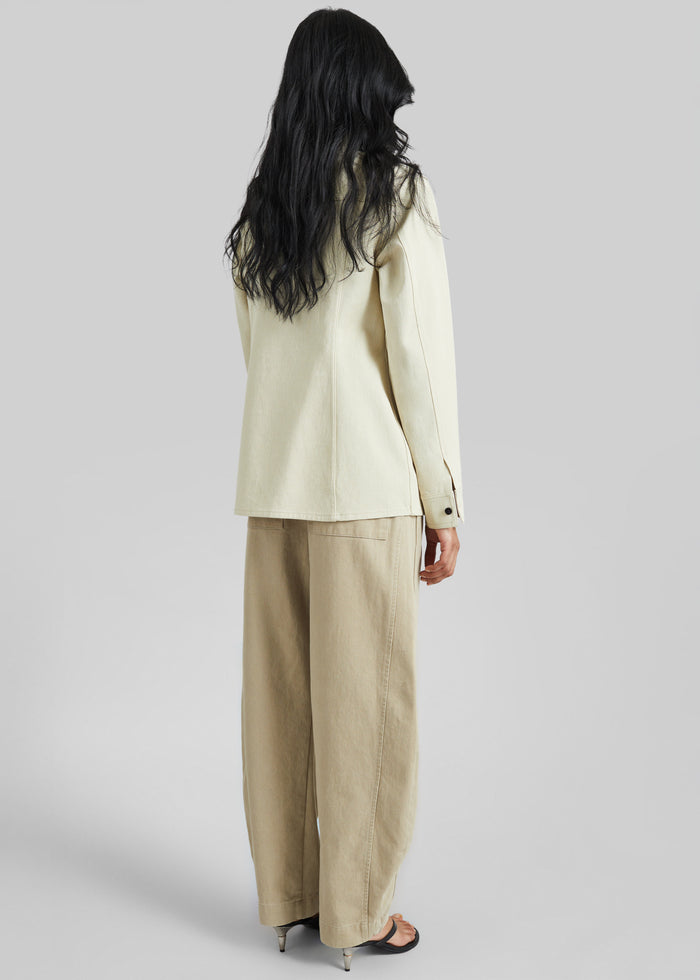 Aversa Tailored Overshirt - Light Beige