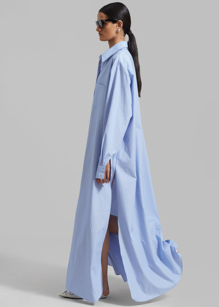 Avery Shirt Dress - Blue Stripe