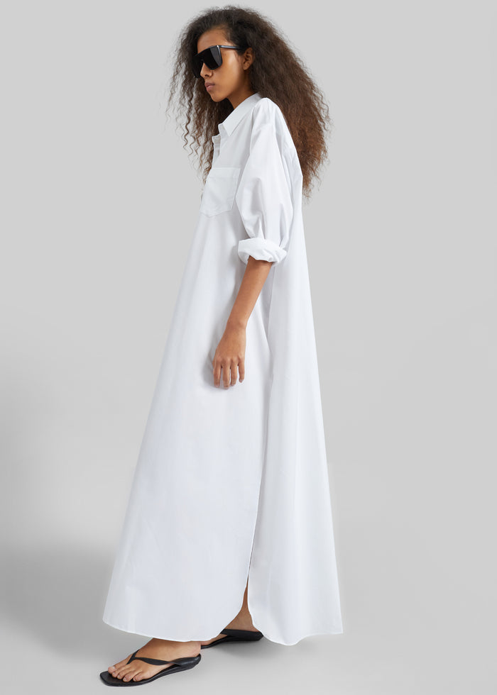 Avery Shirt Dress - White