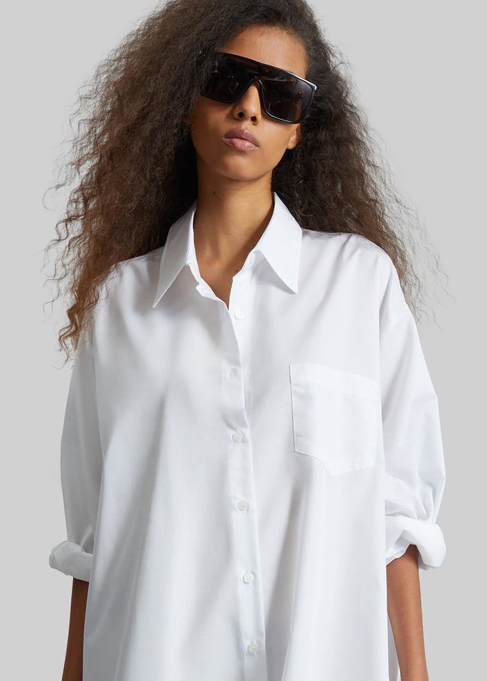 Avery Shirt Dress - White