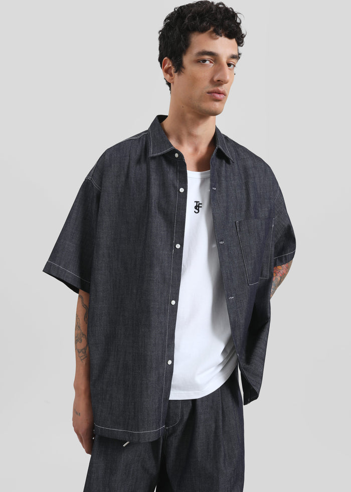 Axton Denim Shirt - Dark Wash