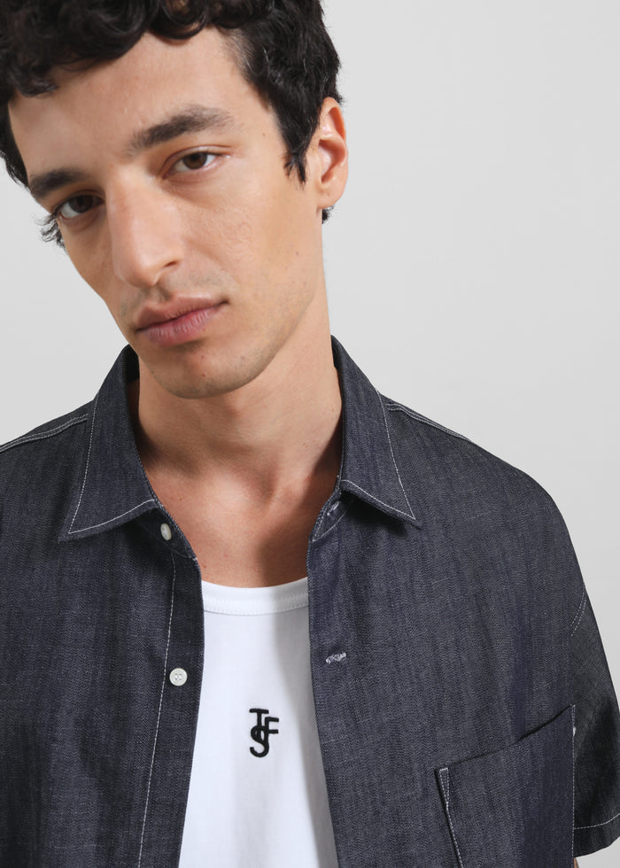 Axton Denim Shirt - Dark Wash