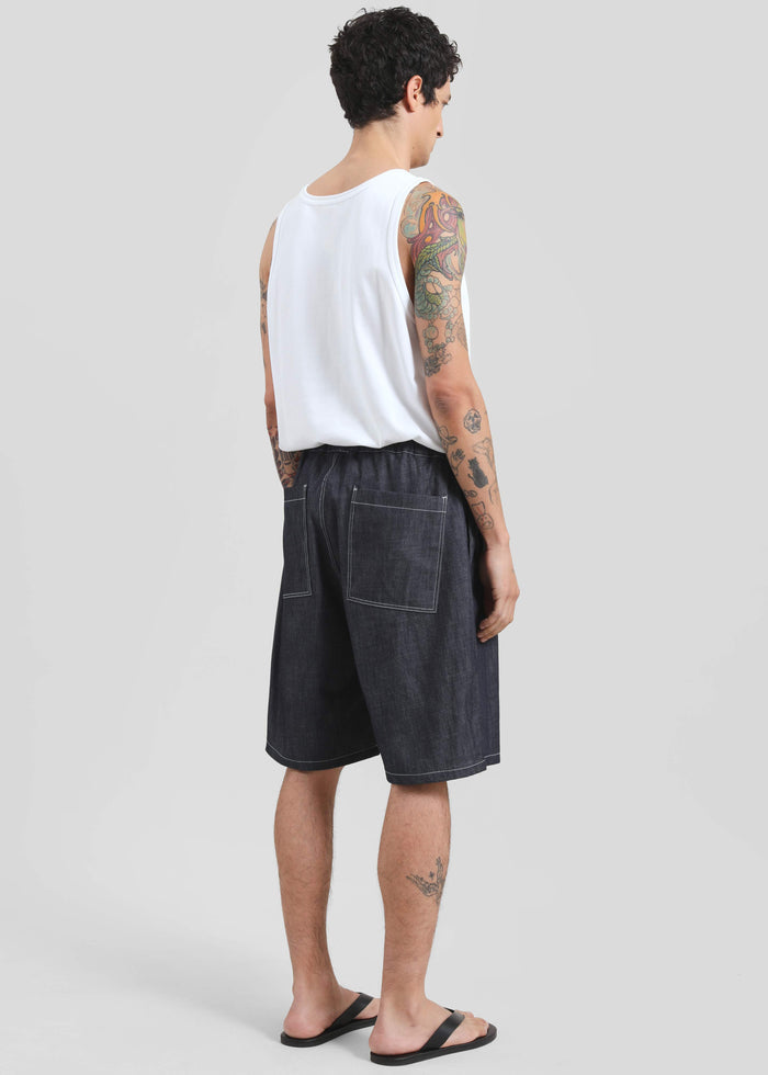 Axton Denim Shorts - Dark Wash