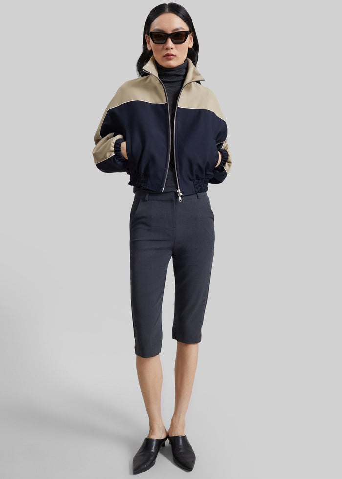 Ayron Capri Pants - Charcoal