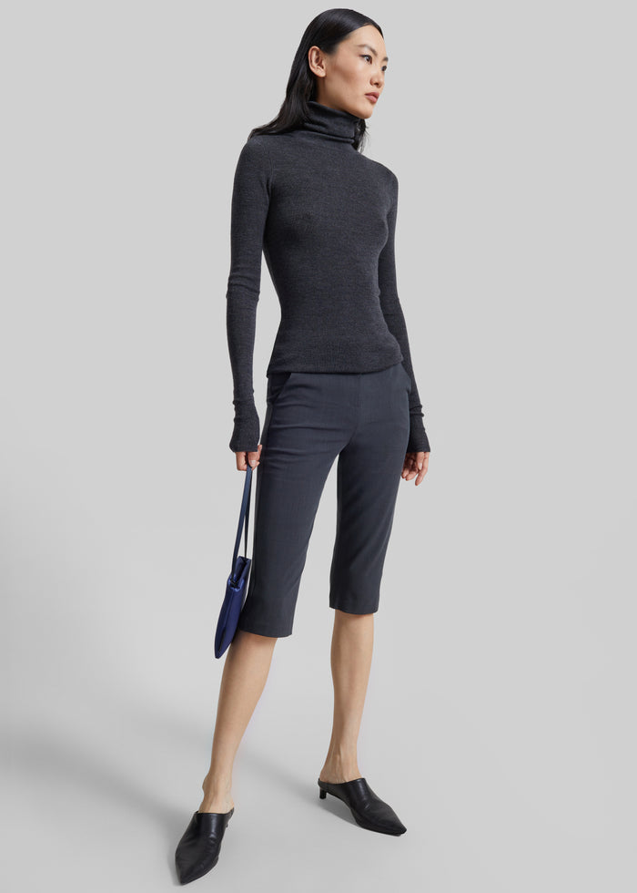 Ayron Capri Pants - Charcoal