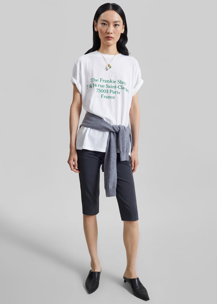 Ayron Capri Pants - Charcoal