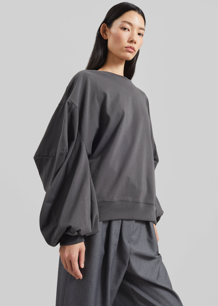 Balve Balloon Sleeve Sweatshirt - Grey