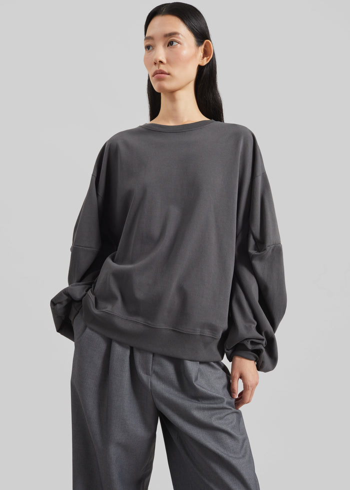 Balve Balloon Sleeve Sweatshirt - Grey