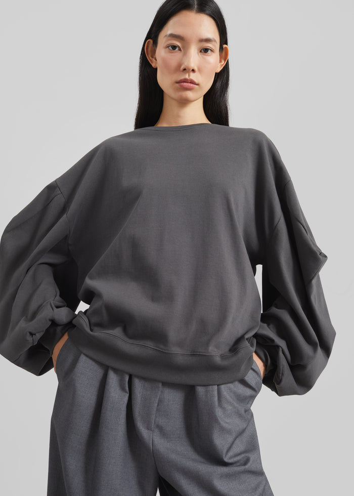 Balve Balloon Sleeve Sweatshirt - Grey