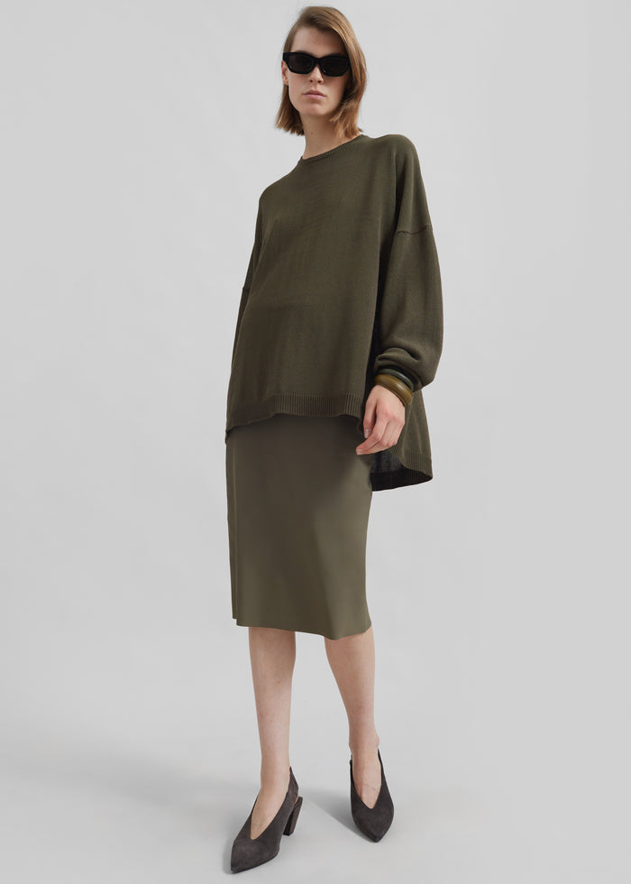 Basel Crew Neck Sweater - Khaki