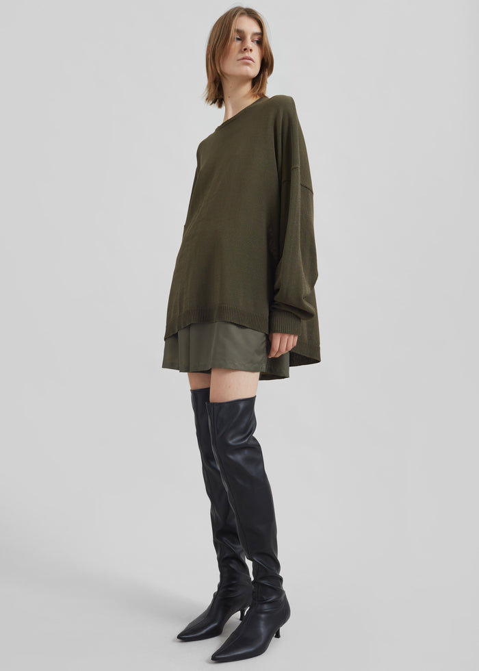 Basel Crew Neck Sweater - Khaki