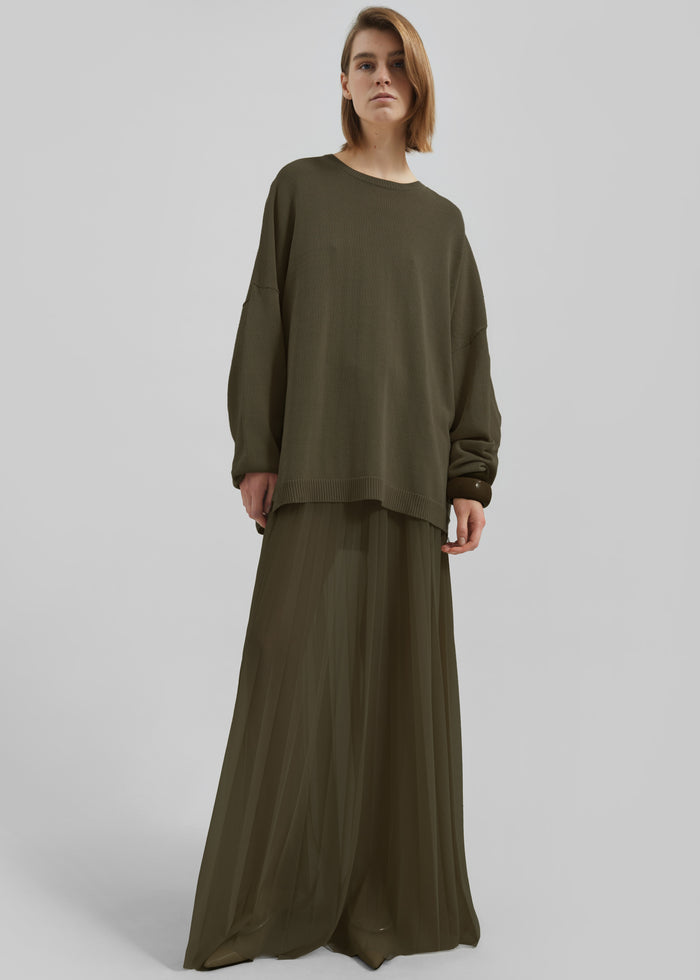 Basel Crew Neck Sweater - Khaki