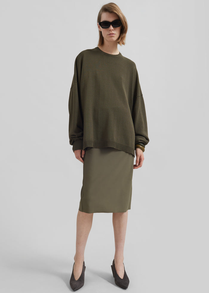 Basel Crew Neck Sweater - Khaki