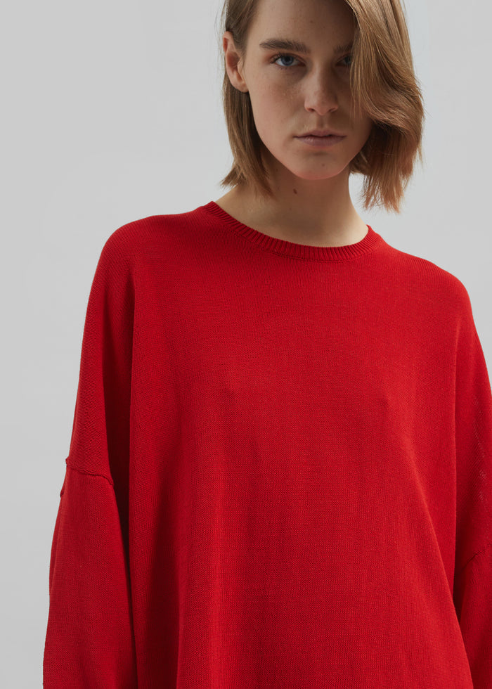 Basel Crew Neck Sweater - Red