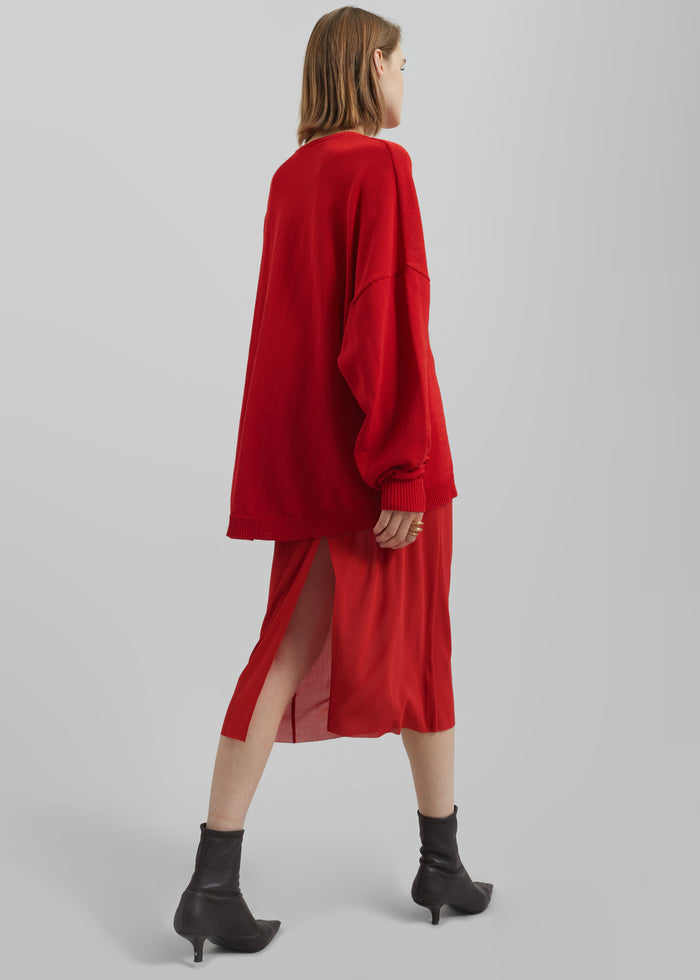 Basel Crew Neck Sweater - Red