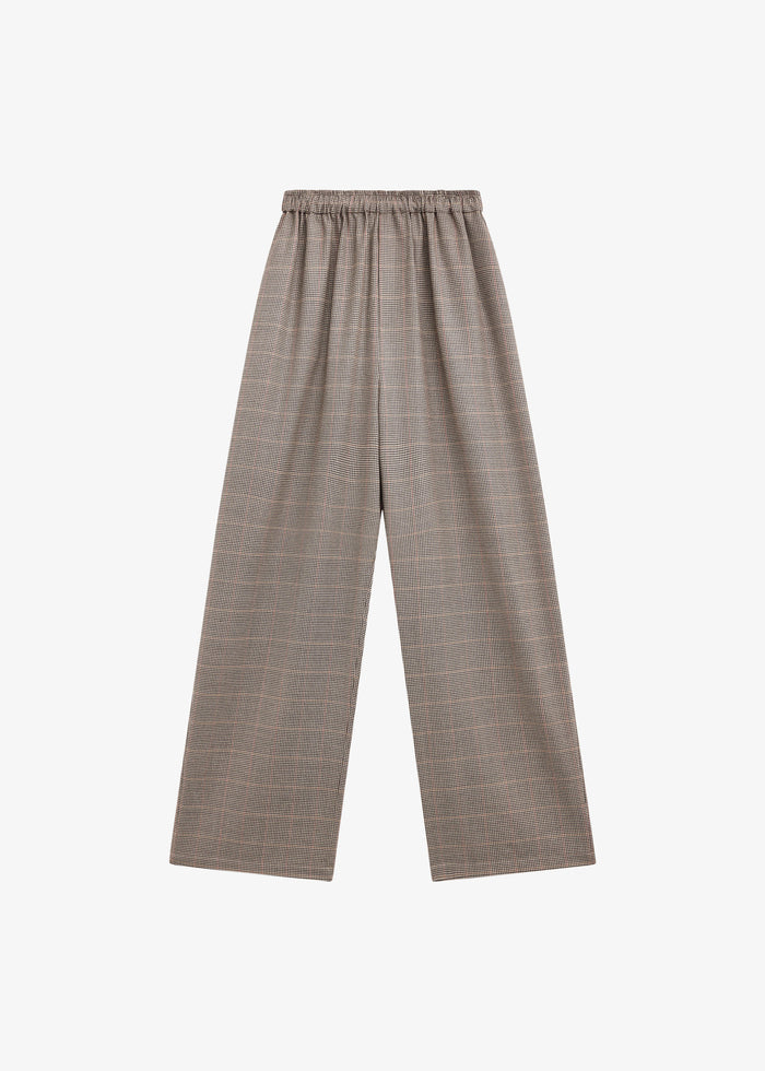 Baxter Houndstooth Track Pants - Beige